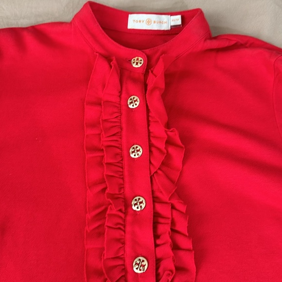 Tory Burch red button top - Picture 4 of 4